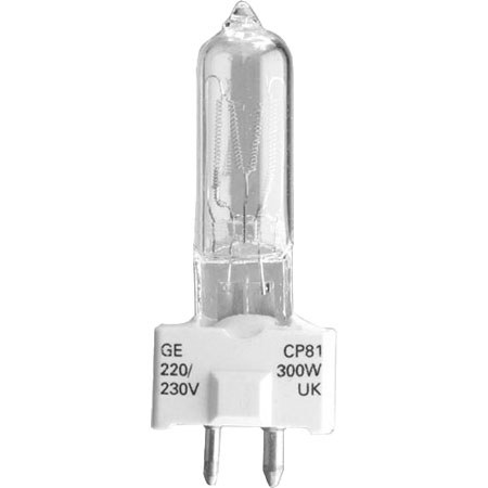 Dedolight 220 Volt, 300 Watt Quartz Halogen Lamp for Standard Tungsten Heads.