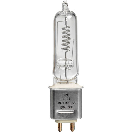 Dedolight 750W/120V Non-Blackened Halogen Lamp for Stage and Studio Fixtures, 20400 Lumens, 300 Average Life Hours