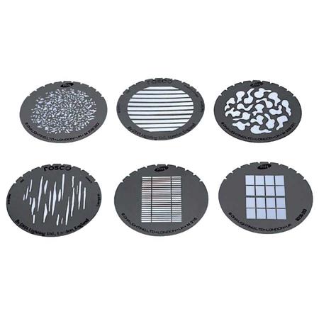 Dedolight 6 Gobo M Size Steel Set for Classic Series DP1 and DP3 Projection Attachment