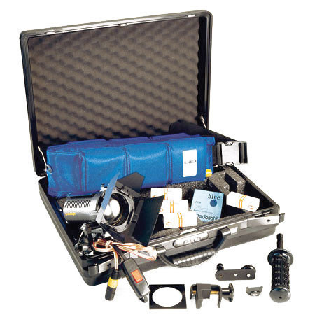 Dedolight Tungsten Battery Lighting Kit with One 100 watt DLH4 Head, One 12 Volt / 5Ah Battery Belt with Electronic Discharge Guard & Accessories.