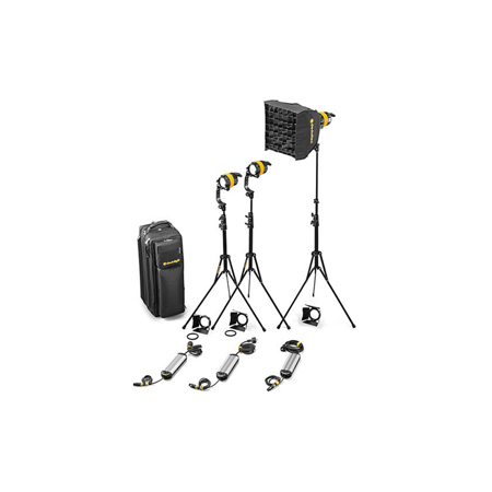 Dedolight LED Standard 3-Bicolor Light Kit, 3x DT4-BI 90-260V AC Power Supply