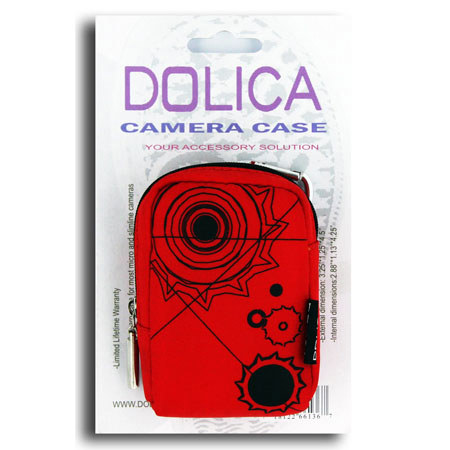 Dolica Designer Camera Case for Ultra-Slim Digital Cameras, Red