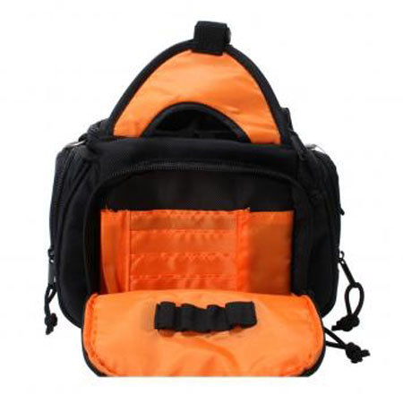 Dolica WB-3591 Medium Point & Shoot Camera Case, Black/Orange
