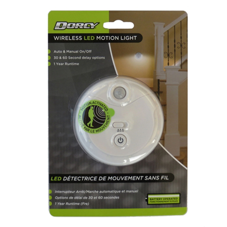 Dorcy 3AA Indoor Motion Sensing LED Stair Light, White