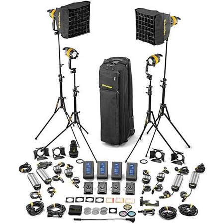 Dedolight Bi-Color LED 4-Light Master Kit (AC & DC Operation)