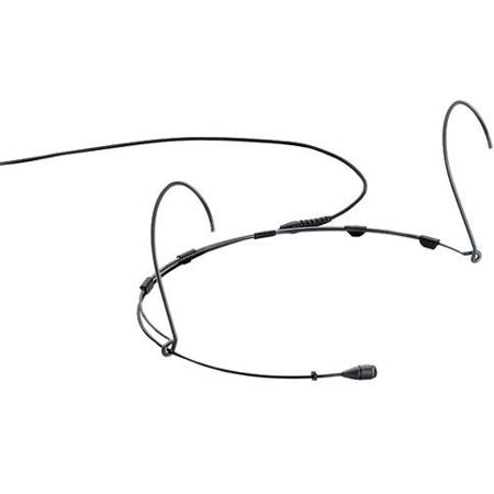 DPA Microphones d:fine 4066 Classic Omnidirectional Headset Microphone with Hardwired 3.5mm Locking Ring Connector, Dual-Ear, 20Hz-20kHz, Black