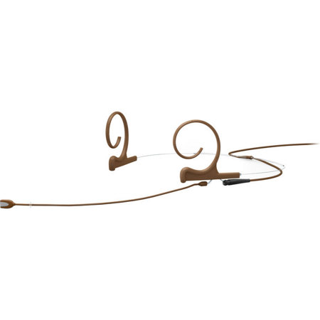 DPA Microphones d:fine CORE 4166 Slim Flex Omnidirectional Headset Microphone with Hardwired 1/8" Mini Jack Connector, 110mm Boom, Brown