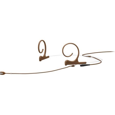 DPA Microphones d:fine CORE 4188 Slim Directional Flex Two-Ear Headset Microphone with 3-Pin LEMO Connector, 120mm Boom, Brown