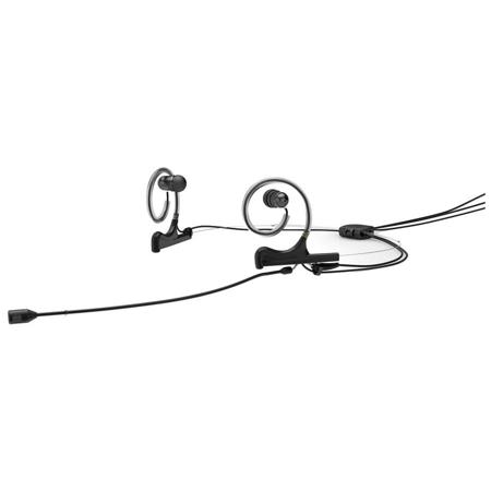 DPA Microphones d:fine 88 Dual-ear Omnidirectional Broadcast Headset Microphone with MicroDot Connector, 120mm Boom, Dual In-Ear, 20Hz-20kHz, Black