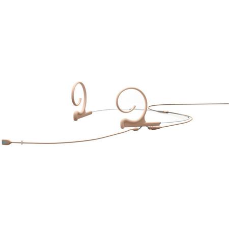 DPA Microphones d:fine Dual-Ear Directional Headset Microphone with Hardwired TA4F Connector and 120mm Long Boom, 20Hz-20kHz, Beige