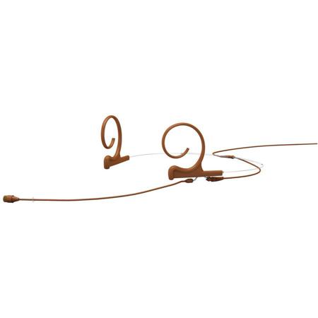 DPA Microphones d:fine 66 Dual-Ear Omnidirectional Headset Microphone with Hardwired 3.5mm Locking Ring Connector and 110mm Long Boom, 20Hz-20kHz, Brown