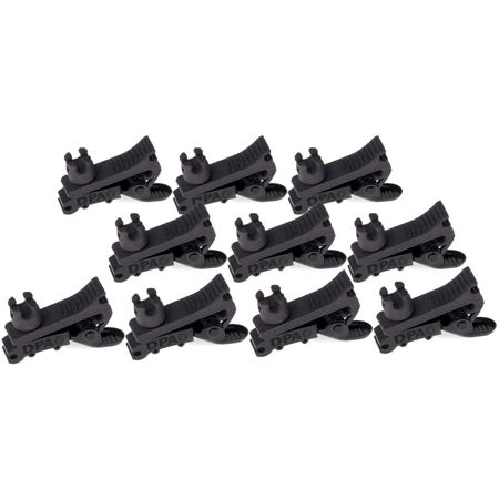 DPA Microphones 4-Way Clip for d:screet Omnidirectional Lavalier Microphones, 10 Pack, Black