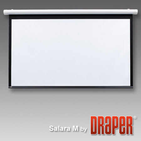 Draper 132175 109" Salara Motorized Front Projection Screen, 57x92" Image Area
