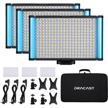 Dracast CamLux Max Bi-Color On-Camera 3-Light Kit