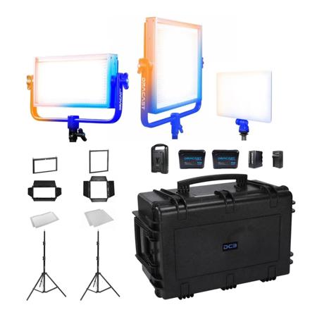 Dracast Plus Series Bi-Color LED 3-Light Portrait Kit w/LED1000, LED500 & LED240