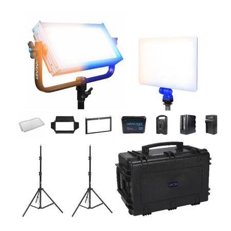 Dracast Plus Series Bi-Color LED 2-Light Webcast Kit with LED500 & LED240 Light
