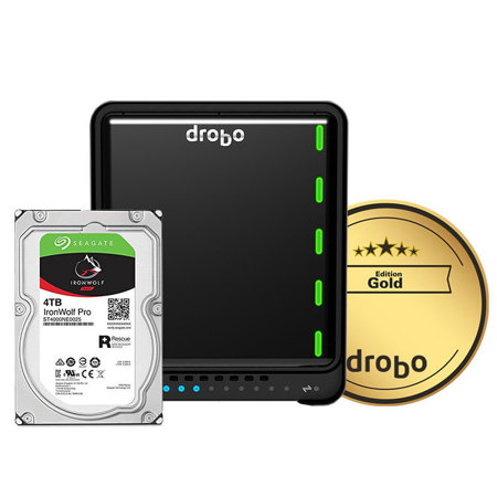 Drobo 5D3 Gold Edition 20TB Storage Array with DroboCare, 2x Thunderbolt 3