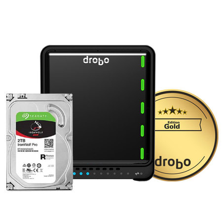 Drobo 5N2 Gold Edition 6TB Storage Array with DroboCare, 2x Gigabit Ethernet
