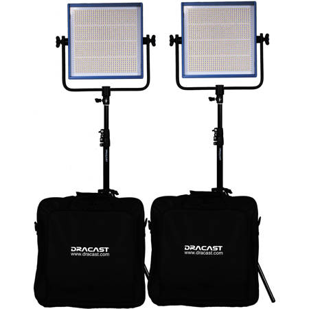 Dracast Pro Series LED1000 60W Bi-Color LED 2-Light Interview Kit, V-Mount