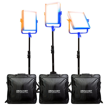 Dracast Pro Series LED1000 60W Bi-Color LED 3-Light Kit, Gold Mount