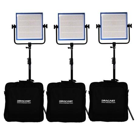 Dracast Plus Series Studio Tungsten 3-Light Complete Kit