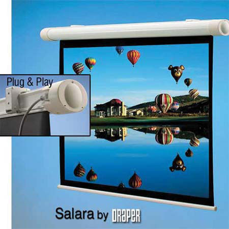 Draper Salara Plug & Play Electric Wall Mount Projection Screen, 50x66.5"