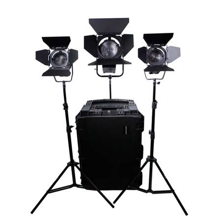 Dracast Fresnel Series LED1400W Daylight 3-Light Kit