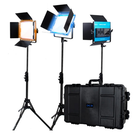 Dracast X Series LED500 35W Bi-Color 3-Light Kit w/Injection Molded Travel Case