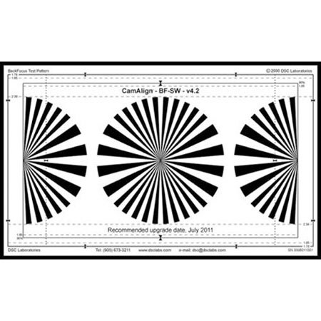 DSC Labs DX-1 BackFocus Calibration Chart