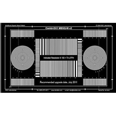 DSC Labs DX-1 MultiBurst Squarewave 16:9 / 4:3 Test Chart (White on Black)