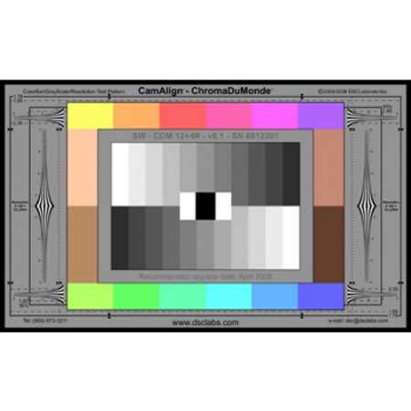 DSC Labs ChromaDuMonde 12+4-R Junior CamAlign Chip Chart with Resolution, 17x10"