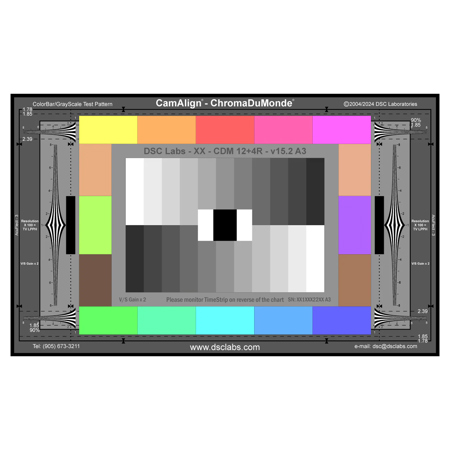 DSC Labs ChromaDuMonde 12 + 4R Senior CamAlign Chip Chart with Resolution