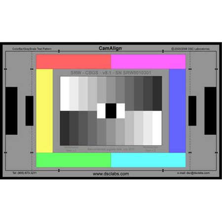 DSC Labs ColorBar/GrayScale Standard Senior Size CamAlign Chip Chart, 14.7x24"