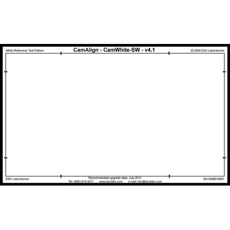 DSC Labs CamAlign CamWhite Senior Chart, 24x14.7"