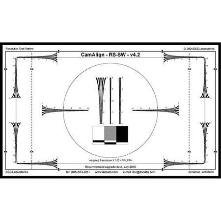 DSC Labs Resolution and Basic Setup Chart, 21.3x13"