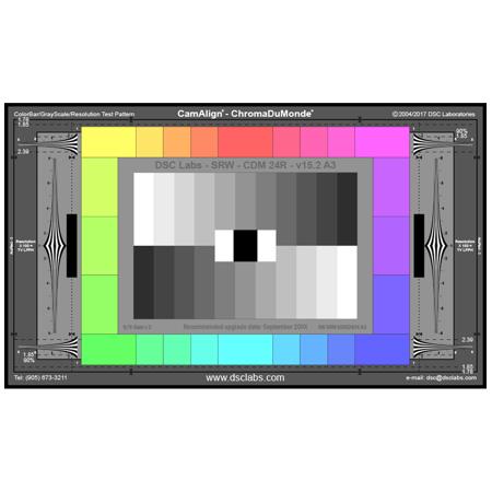 DSC Labs ChromaDuMonde 24-R Maxi CamAlign Chip Chart with Resolution, 40x24"