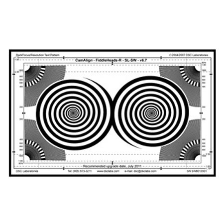 DSC Labs Fiddlehead / BackFocus Maxi Focus Pattern & Resolution Chart, 40x24"