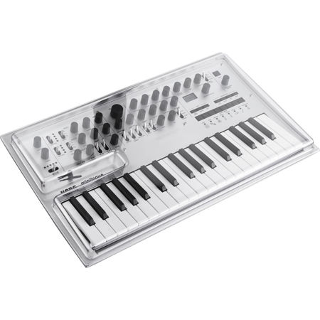 Decksaver Cover for Korg Minilogue Synthesizer Keyboard, Smoked/Clear