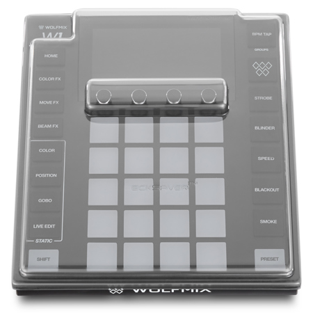 Decksaver Cover for Wolfmix W1 and ADJ WMX1 Controller, Smoked Clear
