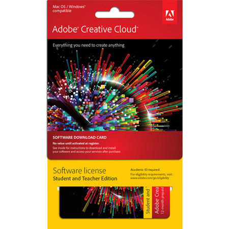 Adobe Creative Cloud, 12 Month Single User Student/Teacher - Software Download