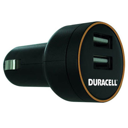 Duracell 5V Dual USB 2A Vehicle Charger with Smart Current