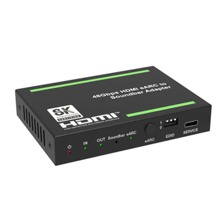 DVDO 8K HDMI 2.1 Audio Extractor with eARC for Soundbars, Black