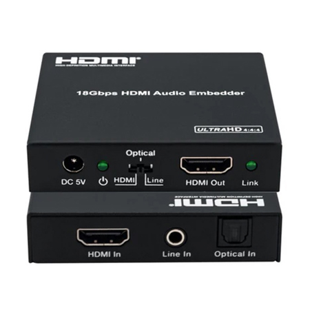 DVDO 4K HDMI 2.0 18Gbps Audio Embedder, Black