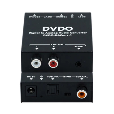 DVDO Digital Coaxial/TOSLINK to Analog Audio Converter, Black