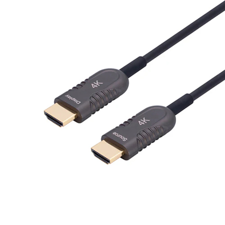 DVDO 50' Plenum-Rated 4K HDMI 2.0 Active Optical Hybrid Cable, Black