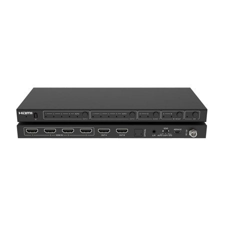 DVDO 4x2 4K HDMI 18Gbps Matrix Switcher with Audio Outputs, Black