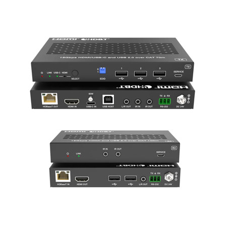 DVDO 4K HDMI/USB-C Extender over HDBaseT 3.0 with USB 2.0, 229.65' Range