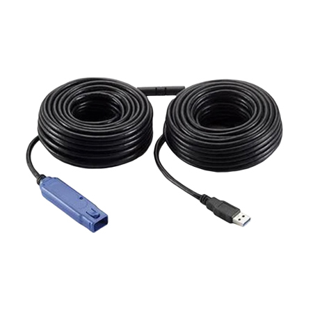 DVDO 50' USB 3.1 Type-A Male to Female Active Repeater Cable with PSU, Black