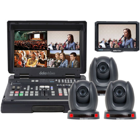 Datavideo HS-1600T Studio Kit, Includes HS-1600T, 3x PTC-140T, HC-800 ...