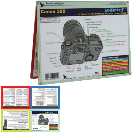 Blue Crane Inbrief Guide for Canon 30D Digital Camera